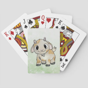 little goat playing cards