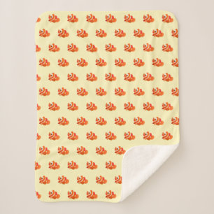 Little Gold Fish Sherpa Blanket - Your Colours