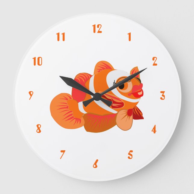 Little Gold Fish Wall Clock (Front)