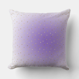 Little Gold Hearts Purple Ombre Cushion