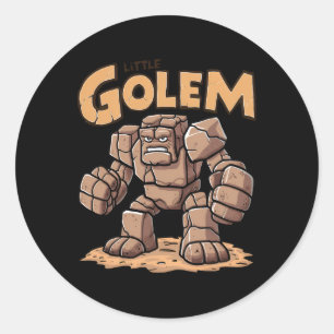 Little Golem Back To School Kid Golem Classic Round Sticker