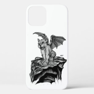Little Golem Gargoyle black and white Design iPhone 12 Case