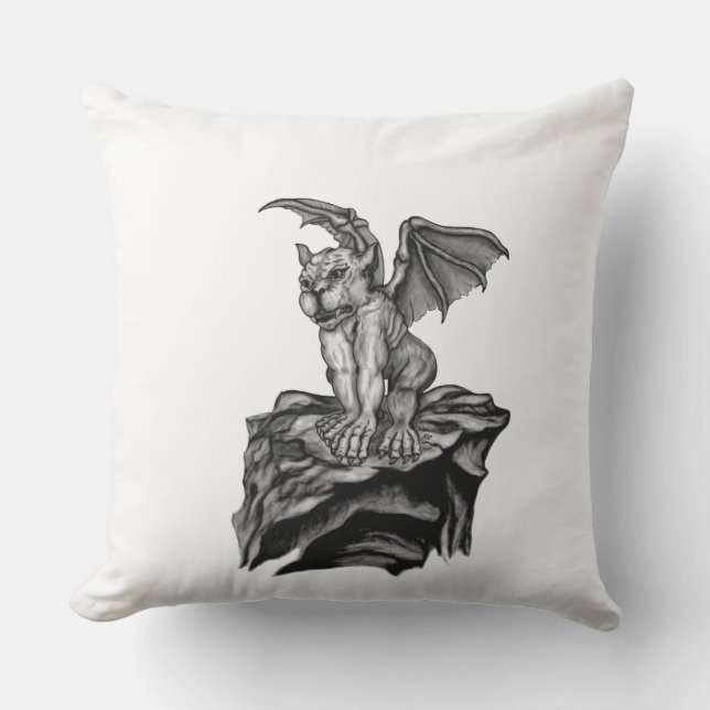 Little Golem Gargoyle Cushion (Front)