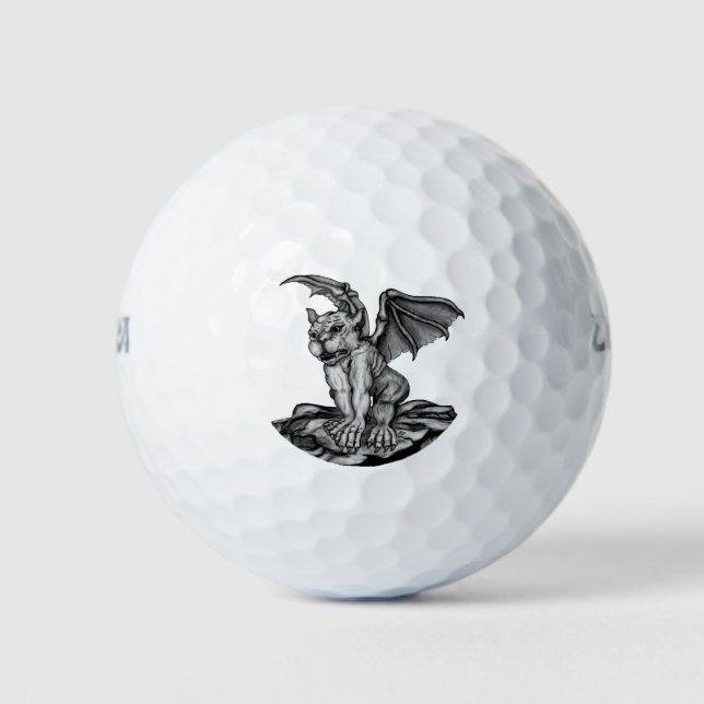 Little Golem Gargoyle Golf Balls (Front)