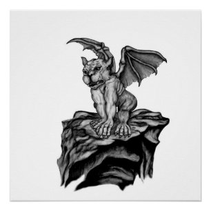 Little Golem Gargoyle Poster