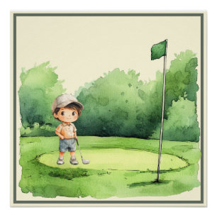 Little Golfer in Training – Golf-Themed Nursery  Poster
