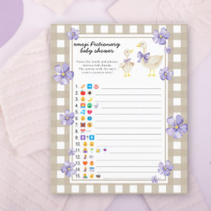 Little goose baby shower - emoji pictionary game