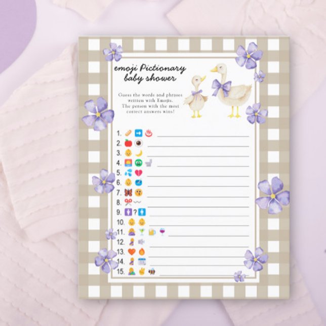 Little goose baby shower - emoji pictionary game (Creator Uploaded)