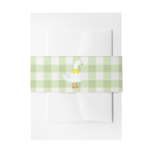 Little Goose Baby Shower Invitation Belly Band
