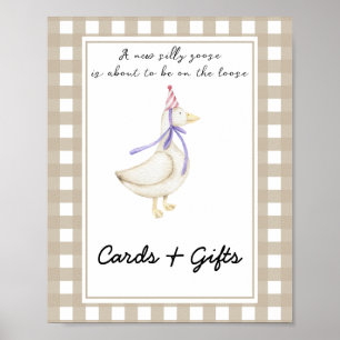 Little goose - cards and gifts baby shower poster