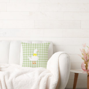 Little Goose Gingham Cushion