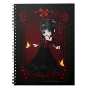 Little Goth Devil Girl Design 1 Note Book