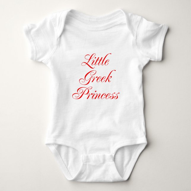 Little Greek Princess Baby Bodysuit (Front)