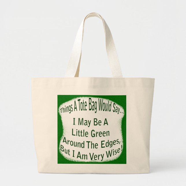 Little Green Around the Edges Tote Bag (Front)