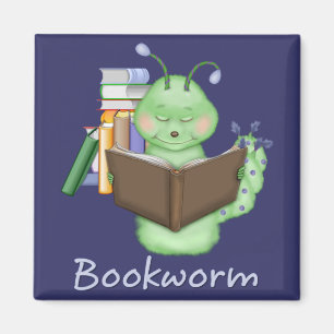 Little Green Bookworm Magnet