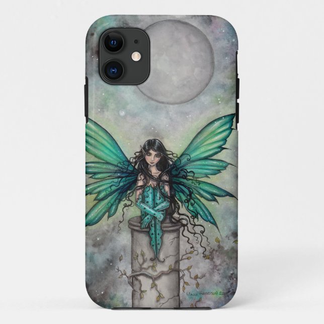 Little Green Fae Gothic Fairy Fantasy Art Case-Mate iPhone Case (Back)