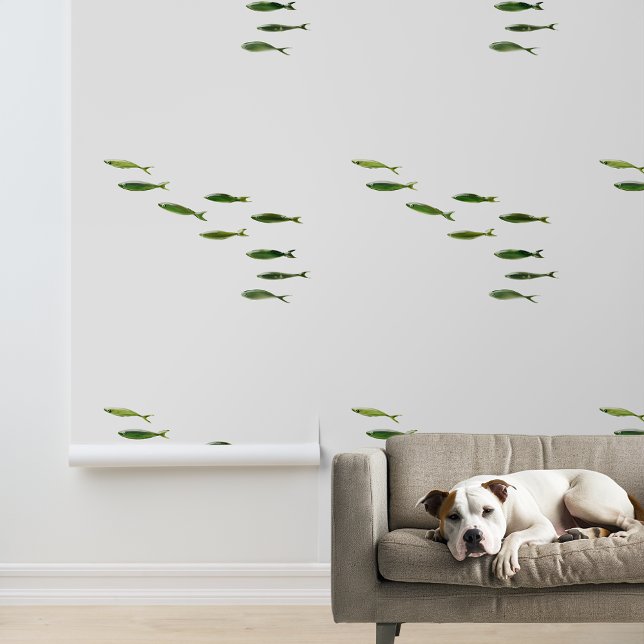 Little Green Fish Schools Nautical Wallpaper (Creator Uploaded)