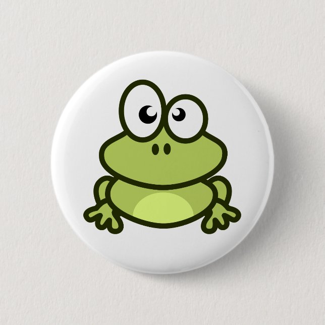 little green frog button for backpack (Front)