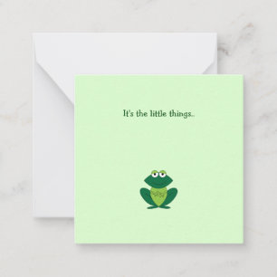 Little Green Frog Thank You Note Card
