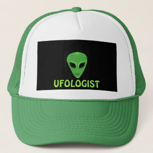 Little Green Man Alien Face Trucker Hat