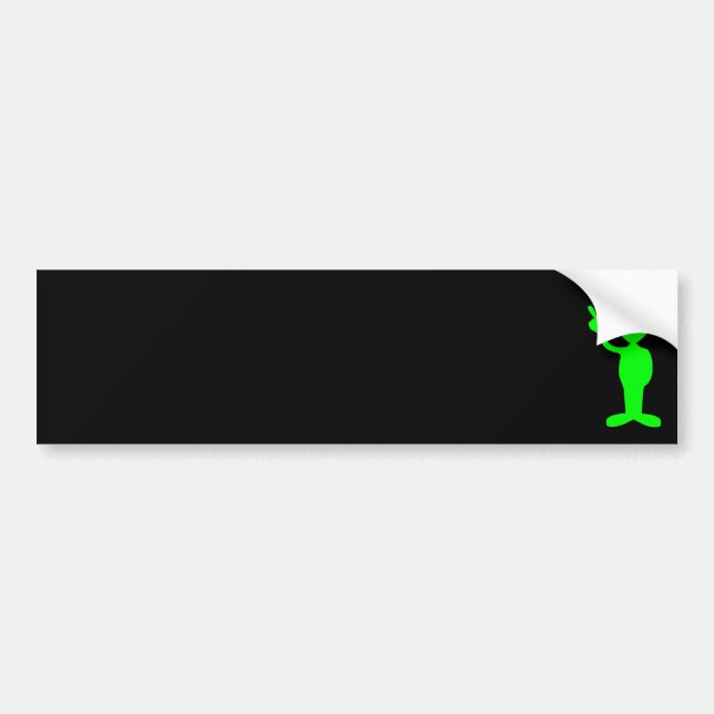 Little Green Man Bumper Sticker (Front)