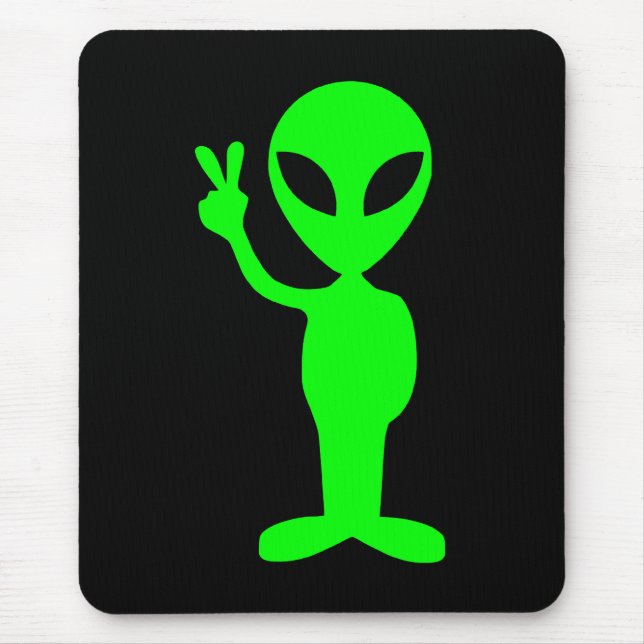 Little Green Man Mouse Pad (Front)