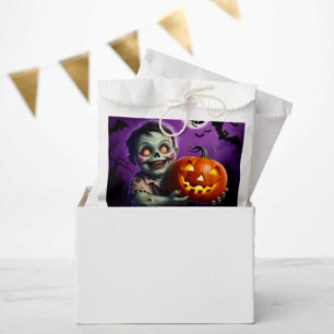 Little Green Monster & Pumpkin Friend Favour Bag