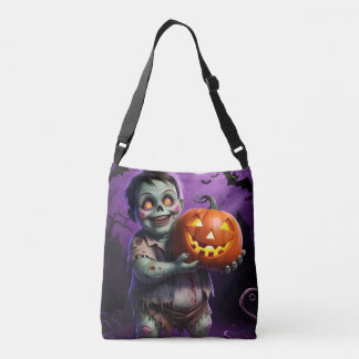 Little Green Monster & Pumpkin Friend Tote