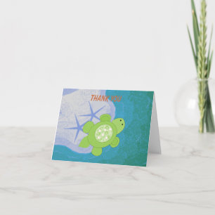 Little Green Turtle Thank You Card
