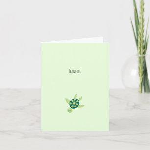 Little Green Turtle Thank You Card