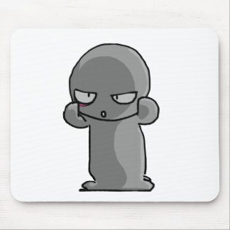 Little Grey Baby wry face Mouse Pad
