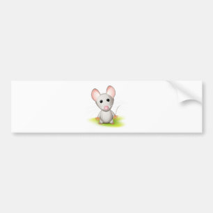 Little grey mouse bumper sticker
