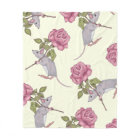 Little Grey Mouse Carrying Big Pink Rose