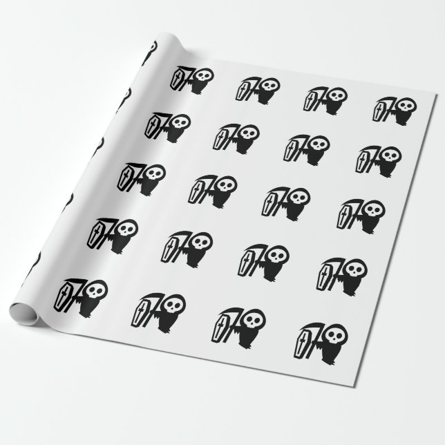 LITTLE GRIM REAPER WRAPPING PAPER (Unrolled)