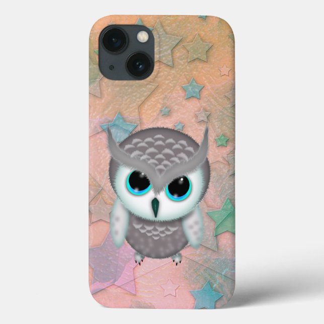 Little Grumpy Horned Owl Illustration Case-Mate iPhone Case (Back)