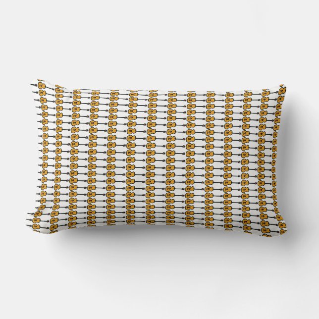 little guitars .  pattern lumbar cushion (Front)