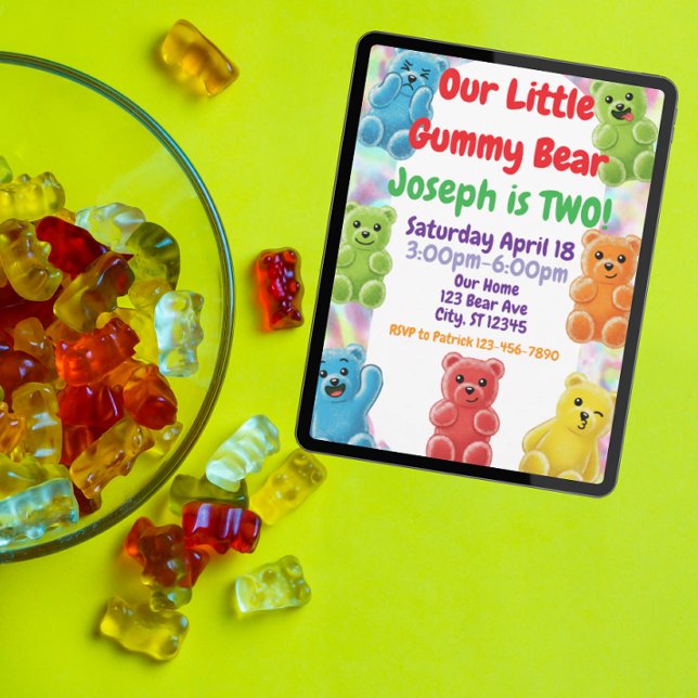 Little Gummy Bear Birthday  Invitation (Creator Uploaded)