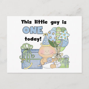 Little Guy is One Tshirts and Gifts Postcard