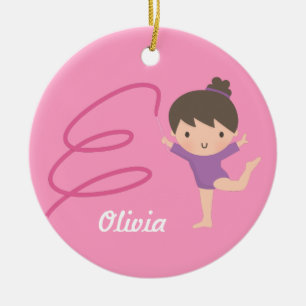 Little Gymnast Girl Gymnastics Room Decor Ceramic Ornament