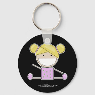 Little Gymnast Girl-Shape Up Keychain