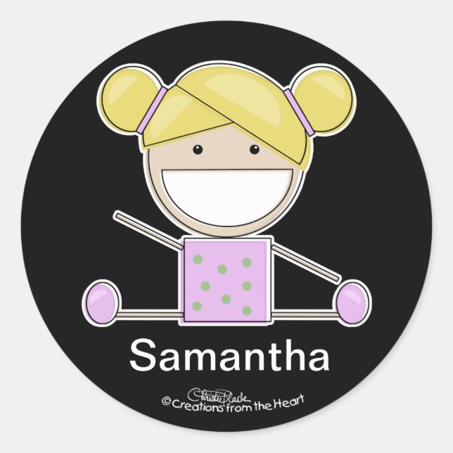 Little Gymnast Girl-Shape Up Sticker (Front)