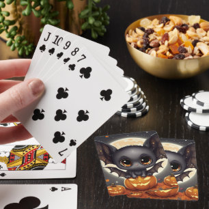 Little Halloween Bat Playing Cards
