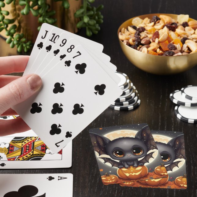 Little Halloween Bat Playing Cards (In Situ)