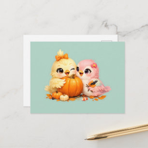 Little Halloween Bird friends Postcard