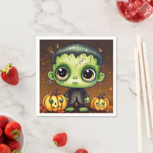 Little Halloween Frankenstein  Napkin