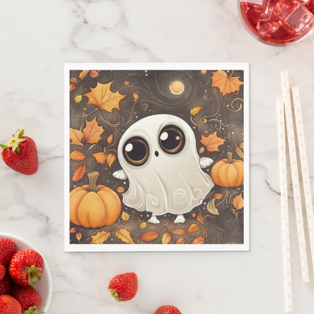 Little Halloween Ghost  Napkin (Insitu)