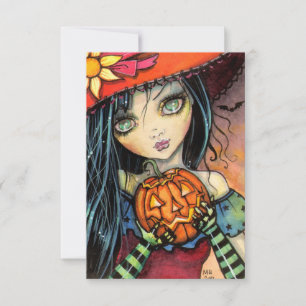 Little Halloween Witch  Halloween Postcards