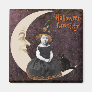 Little Halloween Witch Magnet