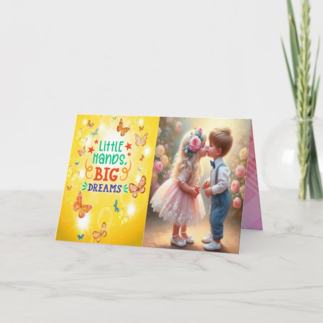 Little Hand Folded Invitation Card (Front)