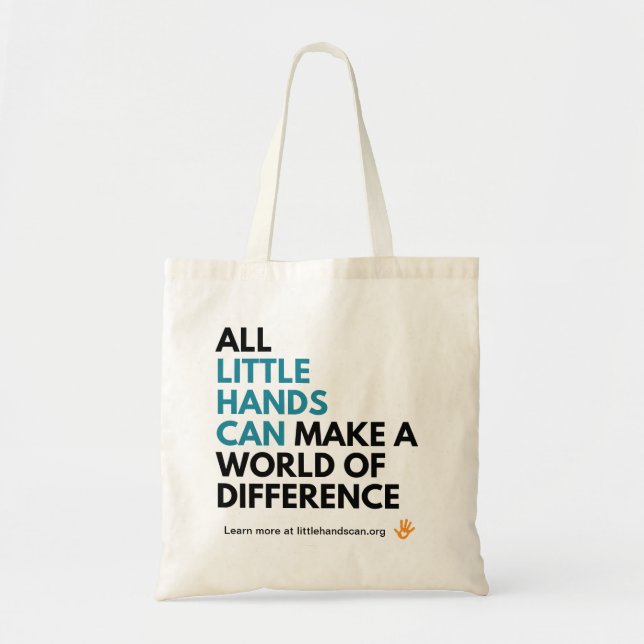 Little Hands Can Tote Bag (Front)